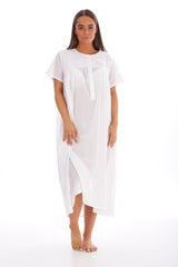 White Cotton Victorian Nightdress Style