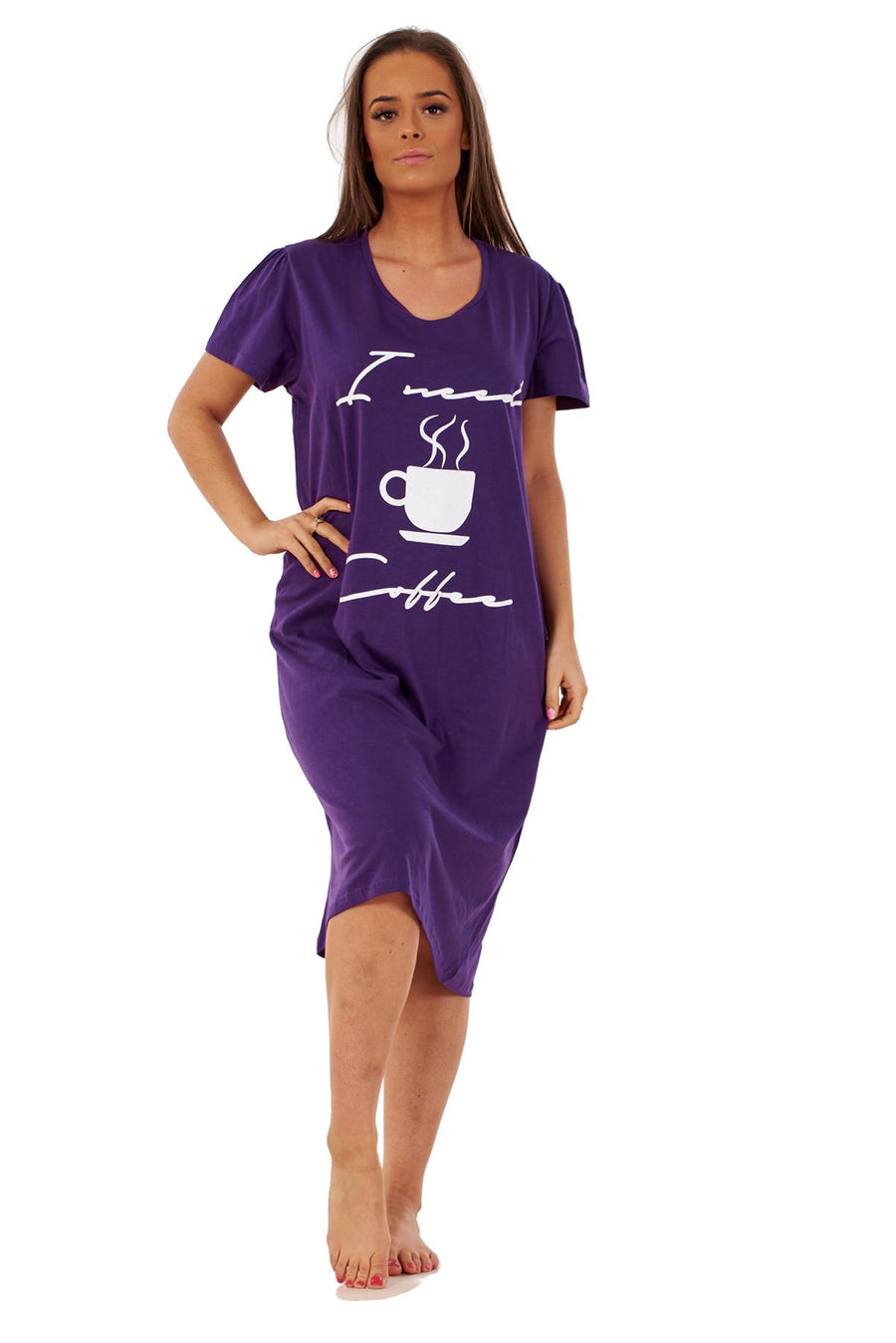 Womens Cotton Nightshirts Printed