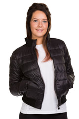 Womens Feather Down Bomber Jacket