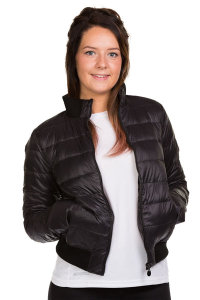 Womens Feather Down Bomber Jacket