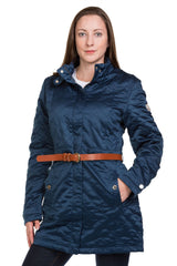 Womens Midi Hooded Windbreaker Jacket