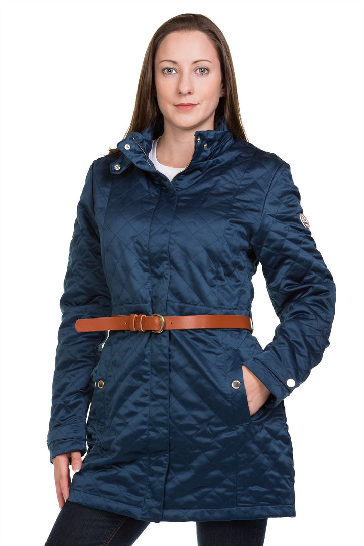 Womens Midi Hooded Windbreaker Jacket