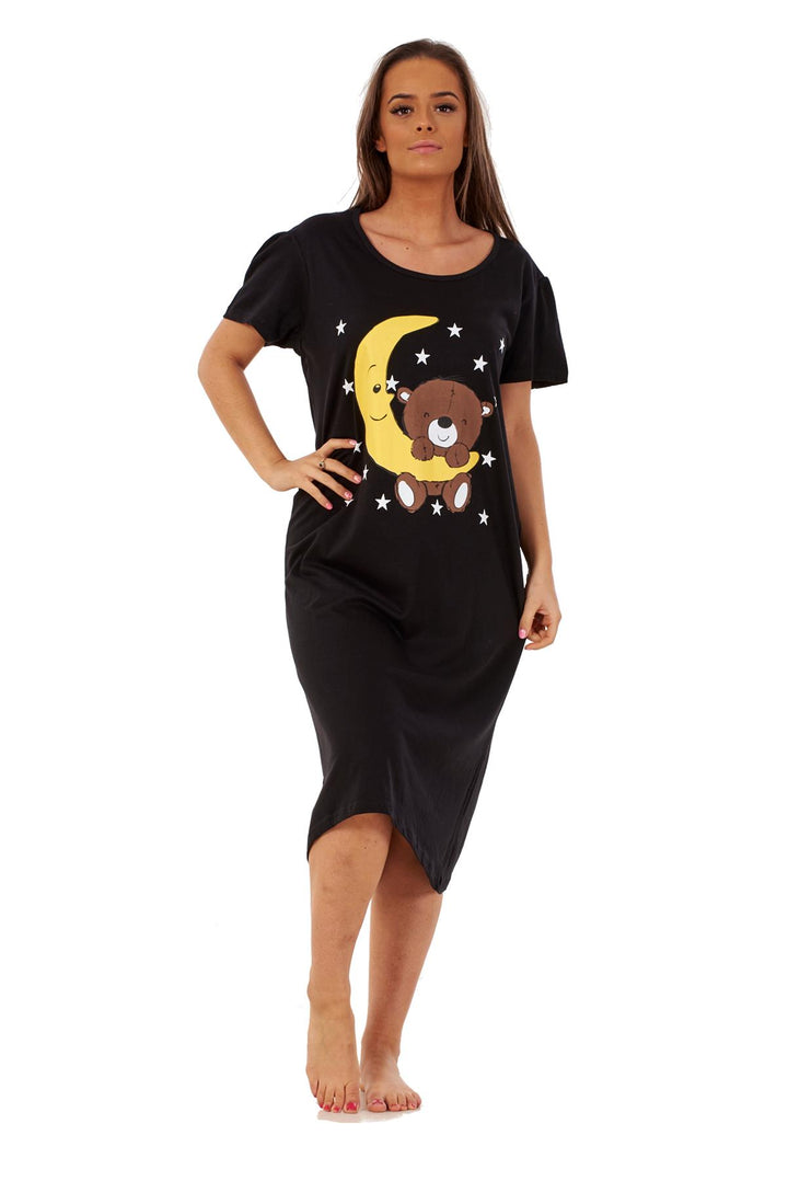 Womens Short Sleeve Nightshirt Cotton