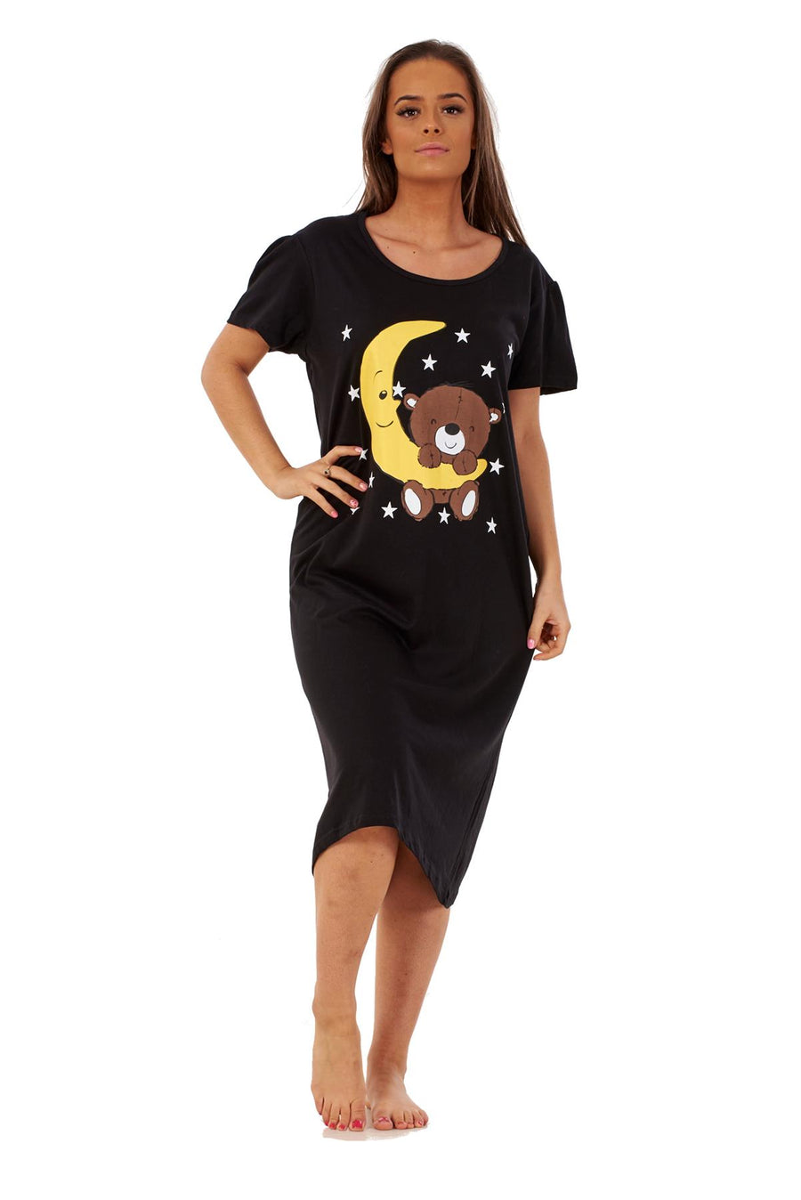 Womens Short Sleeve Nightshirt Cotton