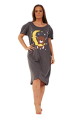 Womens Short Sleeve Nightshirt Cotton