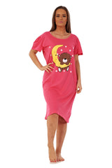 Womens Short Sleeve Nightshirt Cotton