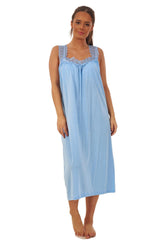 Plain Sleeveless Nighty Pure Cotton