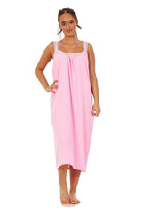 Plain Sleeveless Nighty Pure Cotton