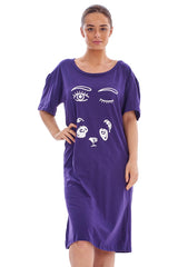 Printed 100% Soft Cotton Nightshirt