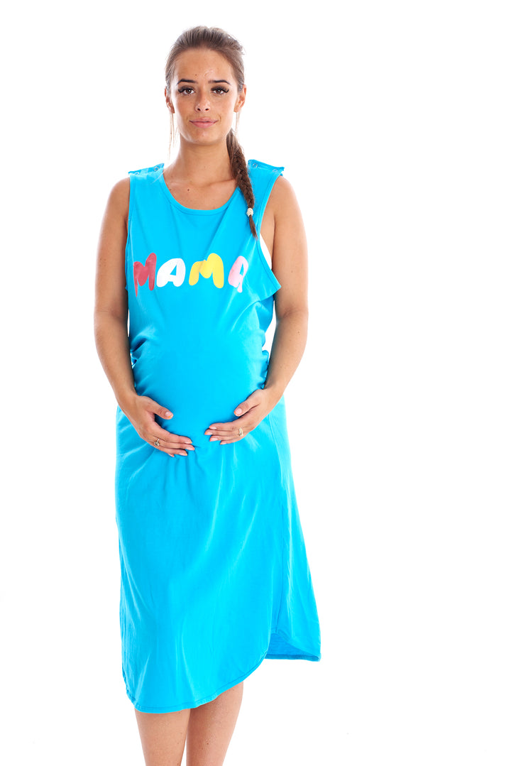 Sleeveless Maternity Nightie Cotton