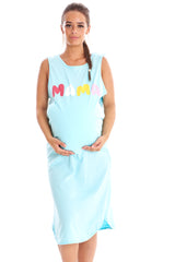 Sleeveless Maternity Nightie Cotton